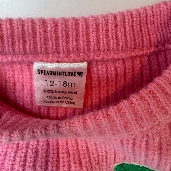 Spearmint Love Baby Elf Squad Bubblegum Sweater Size 12-18M - Picture 2 of 3